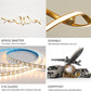 Modern LED Ceiling Chandelier 75W Smart-Lamp (Golden Pendent Light)