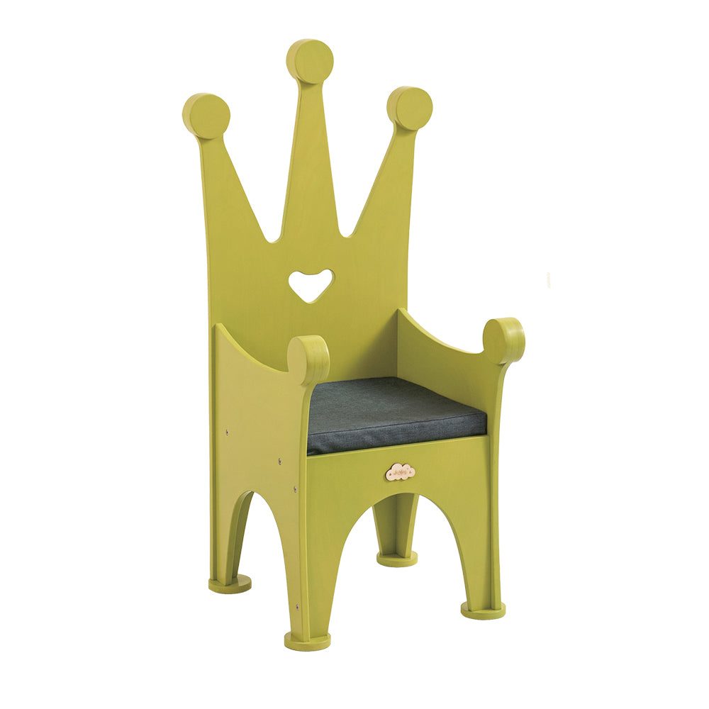 Jooyes Wooden Kids Chair Crown - Green