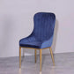 Vivian Blue Gold Velvet Dining Chair