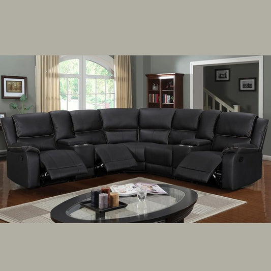 5 Seater Modular Manual Corner 3 Recliner with 2 cup holder consoles
