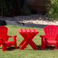 Kids Durable Table and Two Child-sized Chairs Set - Red