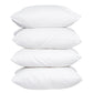 100 Percent Cotton Pillow Cover with 800g Poly Fill,  Hypoallergenic, Antibacterial, and Cooling Technology  4 PK