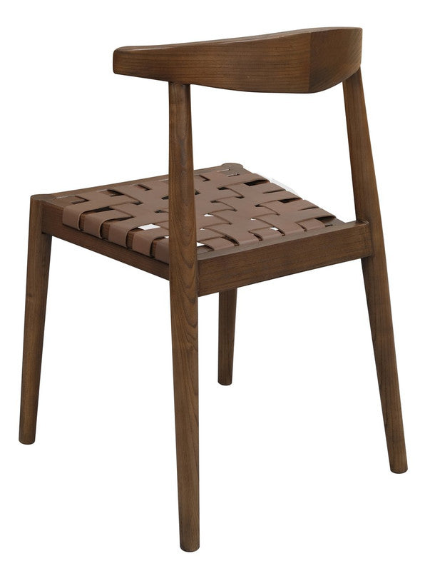 Elliot Leather Dining Chair (Walnut)