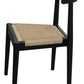 Arden Solid Oak Dining Chair with Loom (Black)