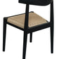 Arden Solid Oak Dining Chair with Loom (Black)