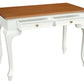 Queen Anne 2 Drawer Desk (White Caramel)