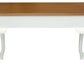 Queen Anne 2 Drawer Desk (White Caramel)