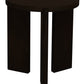 Apollo Round Solid Timber Side Table (Black)