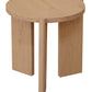 Apollo Round Solid Timber Side Table (Natural)