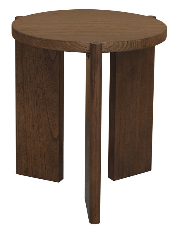 Apollo Round Solid Timber Side Table (Walnut)