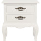 French Provincial 2 Drawer Side Table (White)