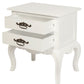 French Provincial 2 Drawer Side Table (White)