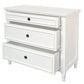 Beau 3 Drawer Solid White Cedar Turn Leg Dresser (White)