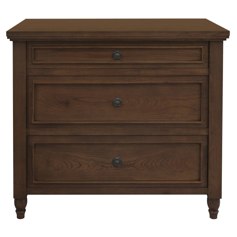 Beau 3 Drawer Solid White Cedar Turn Leg Dresser (Walnut)