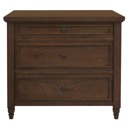 Beau 3 Drawer Solid White Cedar Turn Leg Dresser (Walnut)