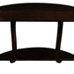 Emilie Cabriole Leg 1 Drawer Half Round Entry Table - Chocolate