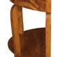 Emilie Cabriole Leg 1 Drawer Half Round Entry Table - Light Pecan