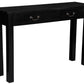 2 Drawer Straight Leg Sofa/Hall Table (Black)