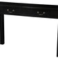 2 Drawer Straight Leg Sofa/Hall Table (Black)