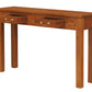 2 Drawer Straight Leg Sofa/Hall Table (Light Pecan)