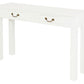 2 Drawer Straight Leg Sofa/Hall Table (White)