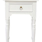 Milly Turn Leg 1 Drawer Side Table (White)