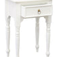 Milly Turn Leg 1 Drawer Side Table (White)