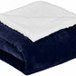 Double-side Flannel Heated Electric Throw Rug Blanket Fast Heating Warm Washable BLUE