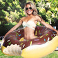 Coffee Inflatable Giant Donut Raft Swim Ring Float Swimming Pool Beach Lounge Pink Coff 80CM