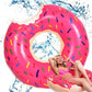 Pink Inflatable Giant Donut Raft Swim Ring Float Swimming Pool Beach Lounge Pink Coff 120CM