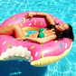 Pink Inflatable Giant Donut Raft Swim Ring Float Swimming Pool Beach Lounge Pink Coff 120CM