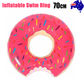 Pink Inflatable Giant Donut Raft Swim Ring Float Swimming Pool Beach Lounge Pink Coff 70CM