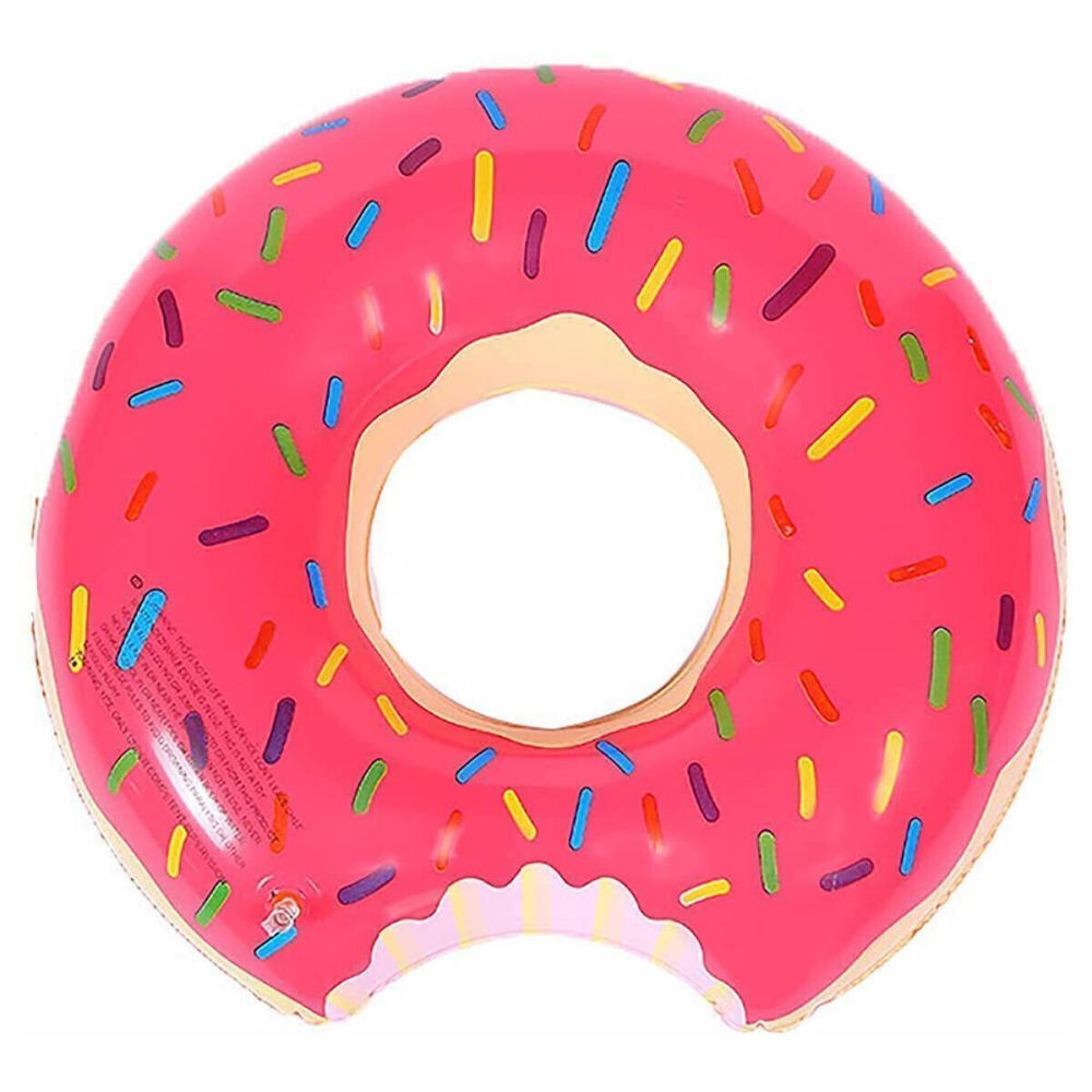 Pink Inflatable Giant Donut Raft Swim Ring Float Swimming Pool Beach Lounge Pink Coff 70CM