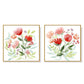 Wall Art 90cmx90cm Florals 2 Sets Gold Frame Canvas