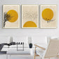 Wall Art 90cmx135cm Flock Of Birds Sun Silhouette 3 Sets Gold Frame Canvas