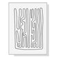 Wall Art 100cmx150cm Black And White Lines White Frame Canvas