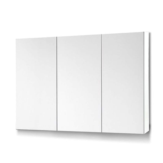 EKKIO Bathroom Vanity Mirror with Triple Door Storage Cabinet (White) EK-VMS-101-LR