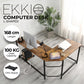 EKKIO L-Shaped Corner Computer Desk with CPU Stand (Brown) EK-CD-102-LR