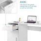 EKKIO Office Computer Desk with 1 Drawer (White) EK-CD-100-LD