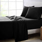 GOMINIMO 4 Pcs Bed Sheet Set 1000 Thread Count Ultra Soft Microfiber - Queen (Black) GO-BS-116-XS