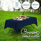 Gominimo Rectangle Tablecloth Polyester Dining Table Cloth Cover 230cm Navy Blue