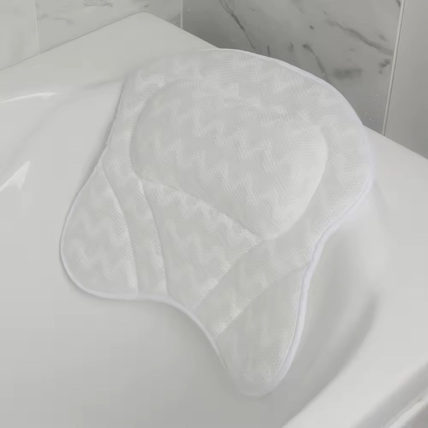 Gominimo Butterfly 4D Mesh Bathtub Pillow Spa 6 Suction Cups Breathable Cushion