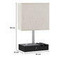 Gominimo Bedside Lamp Vintage 3 Dimmable Light Table Desk with Phone Stand Linen