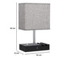 Gominimo Bedside Lamp Vintage 3 Dimmable Light Table Desk with Phone Stand Grey