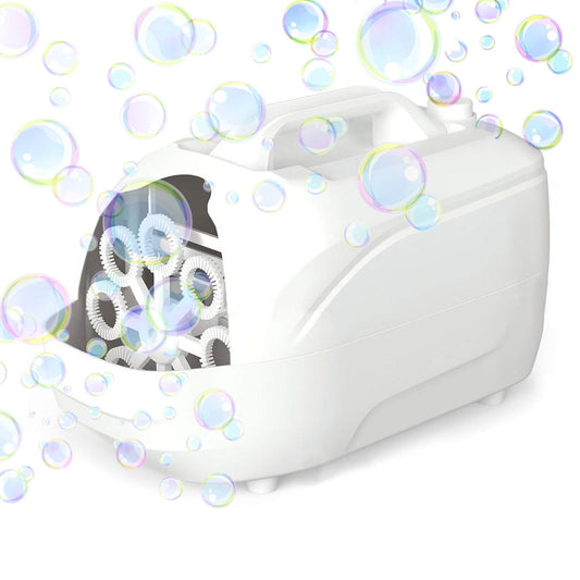 GOMINIMO Automatic Bubble Blower Machine for Kids (White) GO-ABBM-101-JH