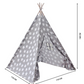 GOMINIMO Kids Teepee Tent with Side Window and Carry Case (Grey Star) GO-KT-102-LK