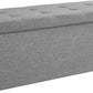 SONGMICS 110cm Storage Ottoman Bench Light Grey