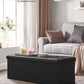 SONGMICS 109cm Folding Storage Ottoman Bench Black LSF701V1