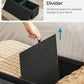 SONGMICS 109cm Folding Storage Ottoman Bench Black LSF701V1