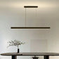 Modern Minimalist Trapezoid Pendant Light Adjustable LED Bar Light Black